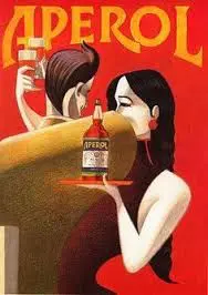 Italian Art in London featuring vintage aperol poster