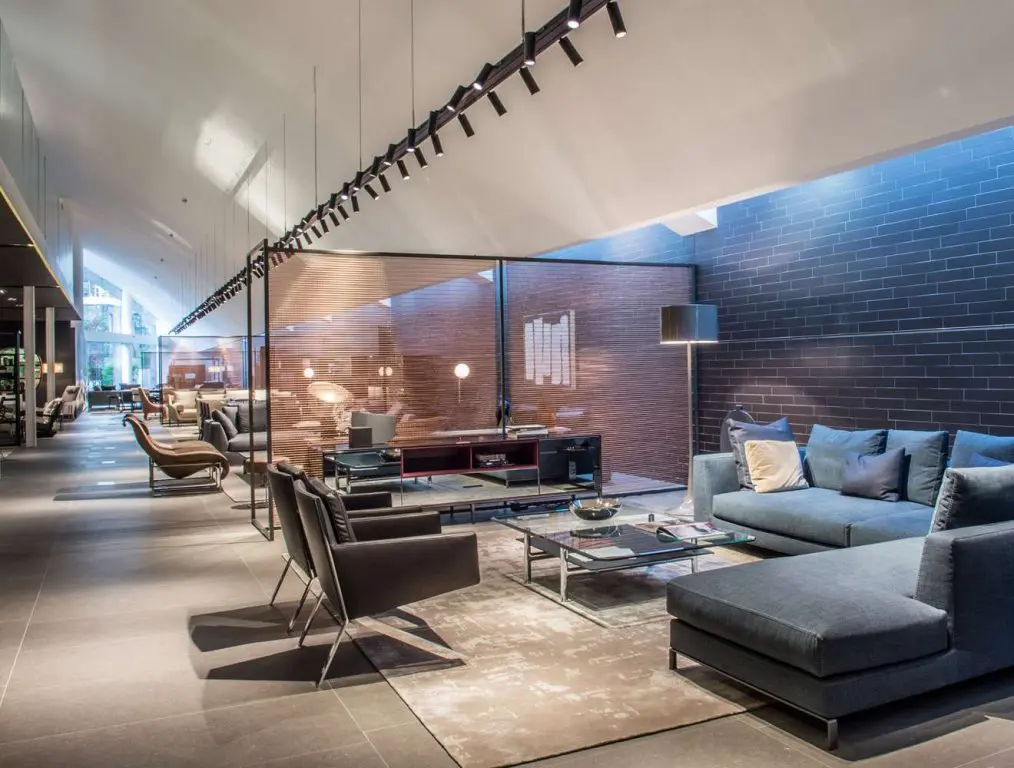 Italian Furniture in London and 12 Best Italian Furniture Stores in London with an interior image of the B&B Italia London Showroom