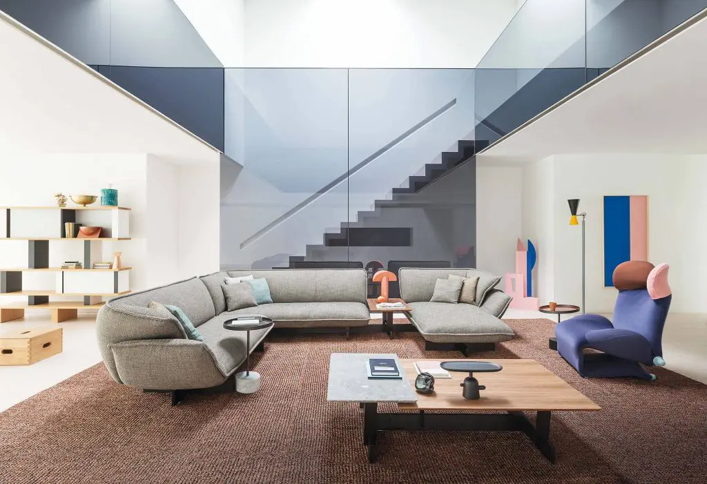 Cassina Milano and Cassina Milano Showroom in contemporary living room with modern Italian sofa