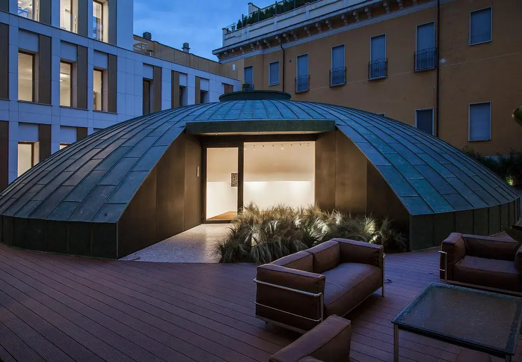 Cassina Milano and Cassina Milano Showroom and exterior architecture including dome
