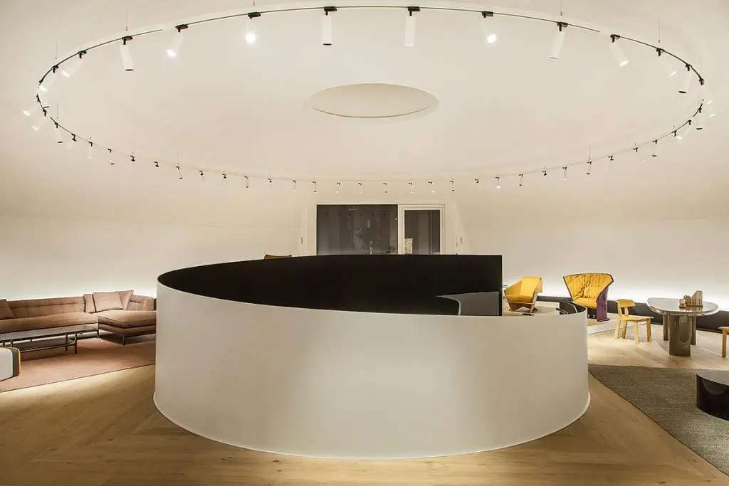 Cassina Milano and Cassina Milano Showroom with interior image of dome architecture