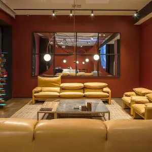 Cassina Milano and Cassina Milano Showroom featuring contemporary Italian sofas