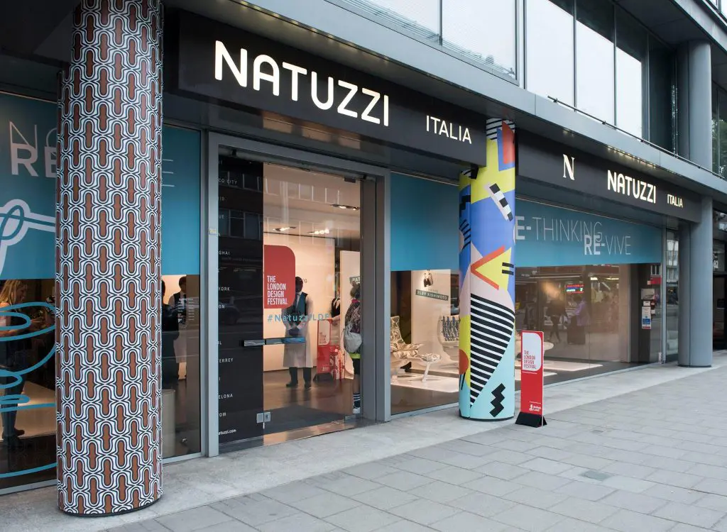 Italian Furniture in London and 12 Best Italian Furniture Stores in London with the exterior of the Natuzzi London Furniture Store