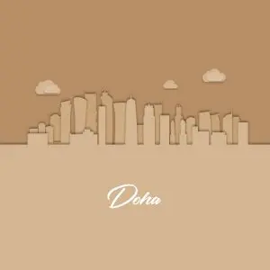 Doha skyline to display our interior design project