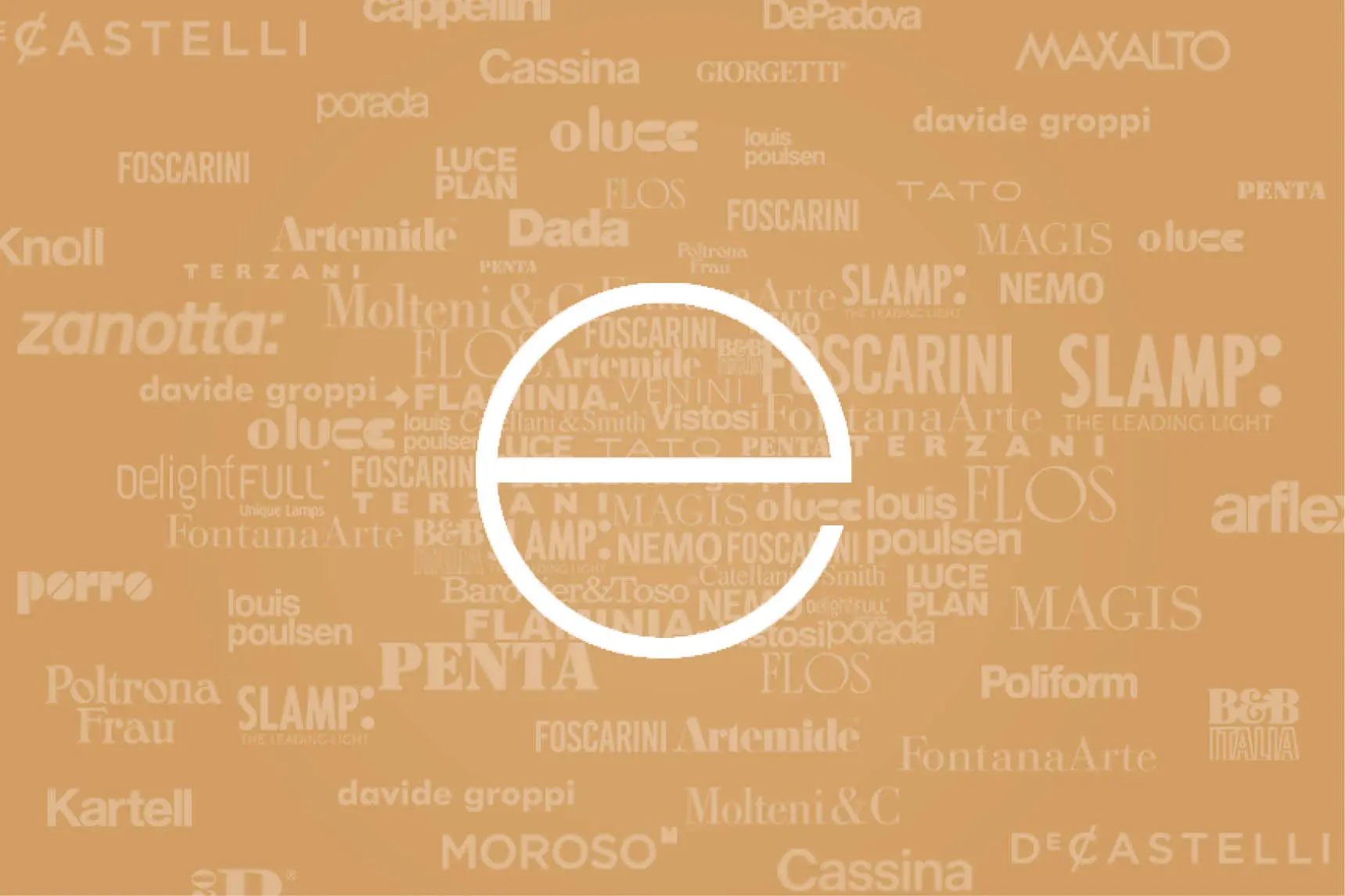 Logos of Italian design brands around the Esperiri logo