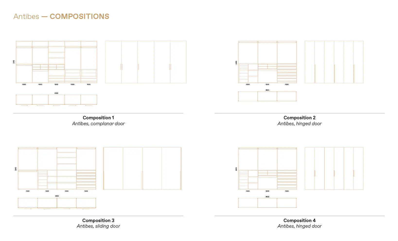 Thanks to a wide range of modules you can design different kind of Boffi wardrobe composition