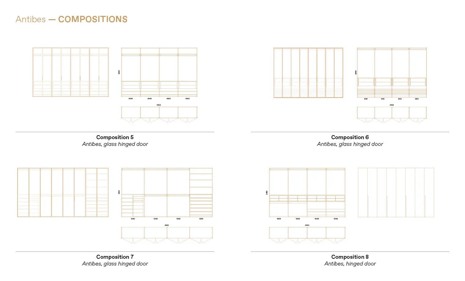 Boffi Antibes offers you different solutions of wardrobe composition