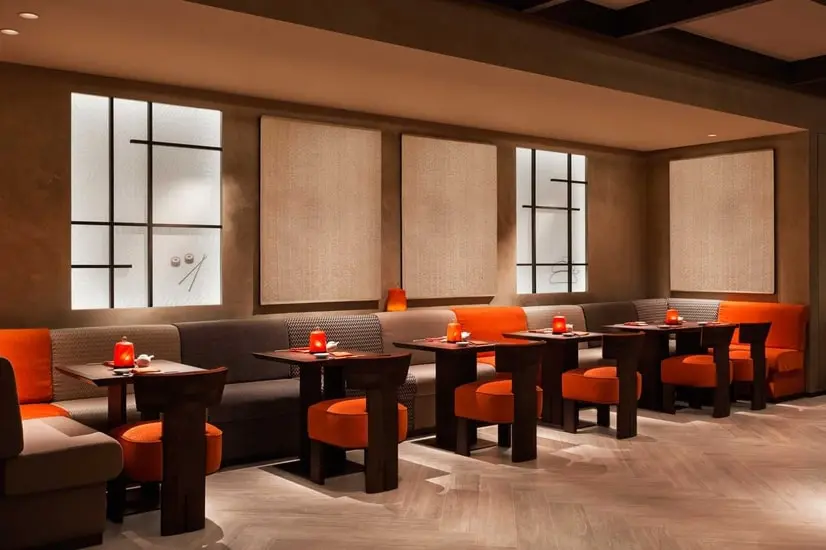 limited edition rugs and Armani nobu restaurant design