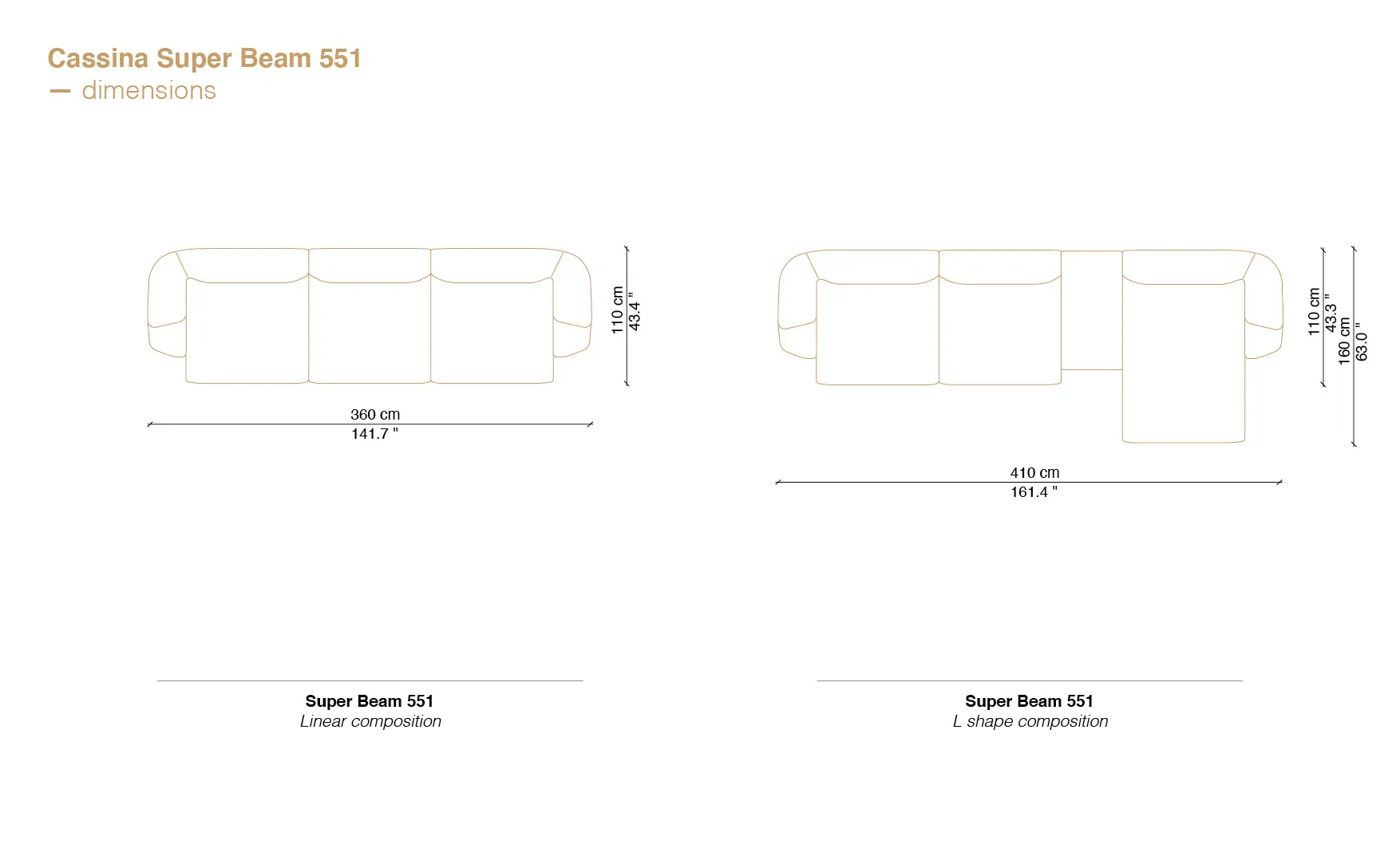 super beam sofa dimensions and Cassina sofa price