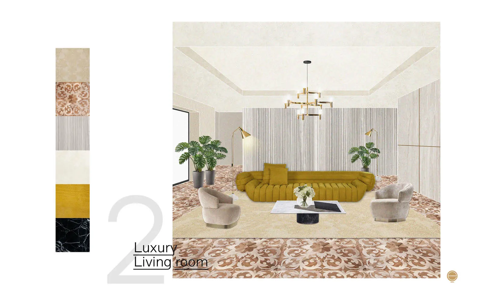 luxury living room furniture composition designed by Esperiri interior designers