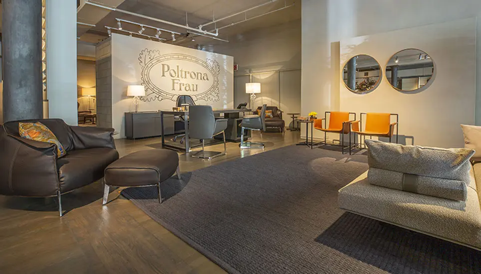 Poltrona Frau one of the best Italian furniture stores in New York City