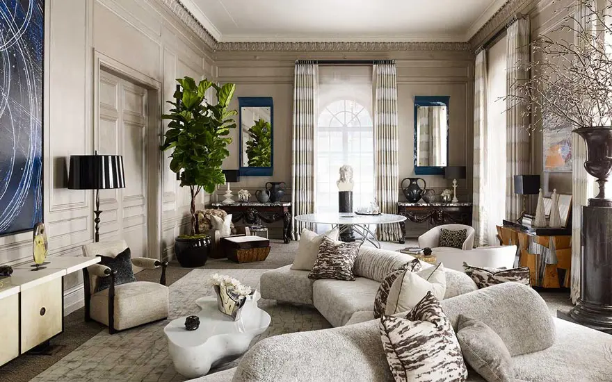 Ingrao Inc one of the top nyc interior designers and its hotel project with grey Edra sofa