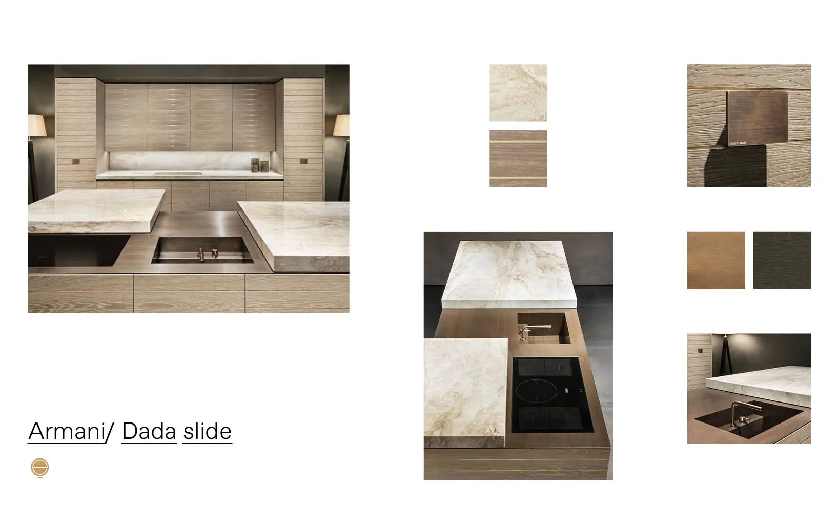 Armani Dada Slide luxury modular kitchen moodboard designed by Esperiri