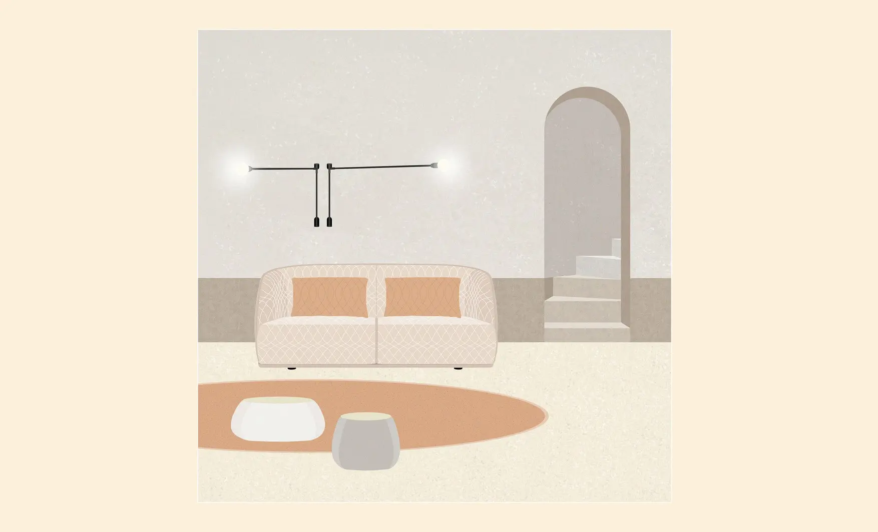 Moroso sofas inspirations made by Esperiri with Redondo two seats sofa