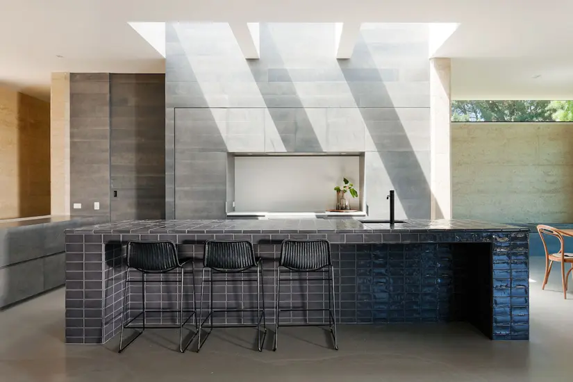 Sculptural Kitchen Island designed by Robson Rak Architects in Melbourne