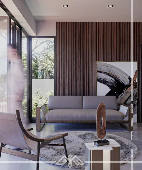 Light and elegant material palette for this Rosa Project designed by GAF Design Studio, one of the top interior designers in Egypt