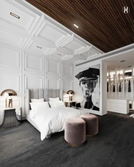 Classic and chic aesthetic for this Project designed by Ahmed Hussein Designs, one of the best interior designers in Egypt