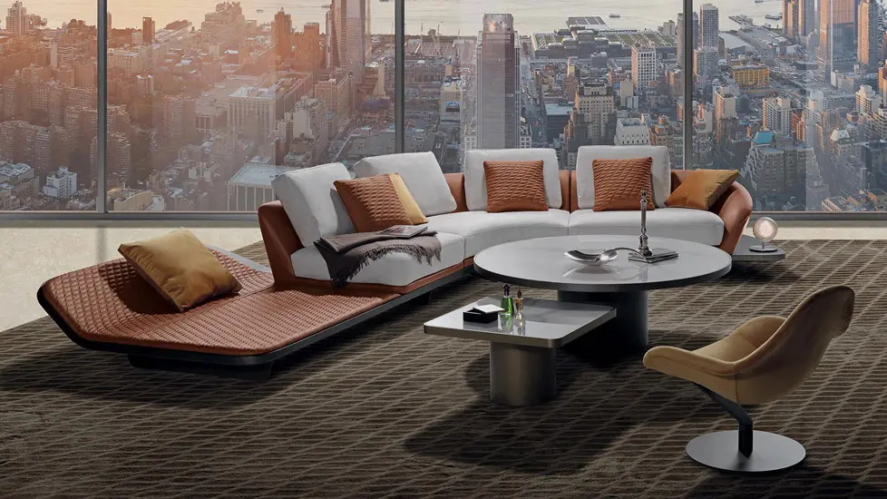 The Segno sofa by Reflex. This brand and more italian furniture brands can be found in Egypt. Discover the finest luxury furniture Egypt has to offer