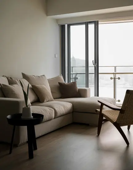 "CHCA" house, a design minimalist apartment that incorporate geometry and artisanal furniture pieces, designed by JAAK, one of the Design studios we selected in our list of the best interior design Hong Kong has to offer