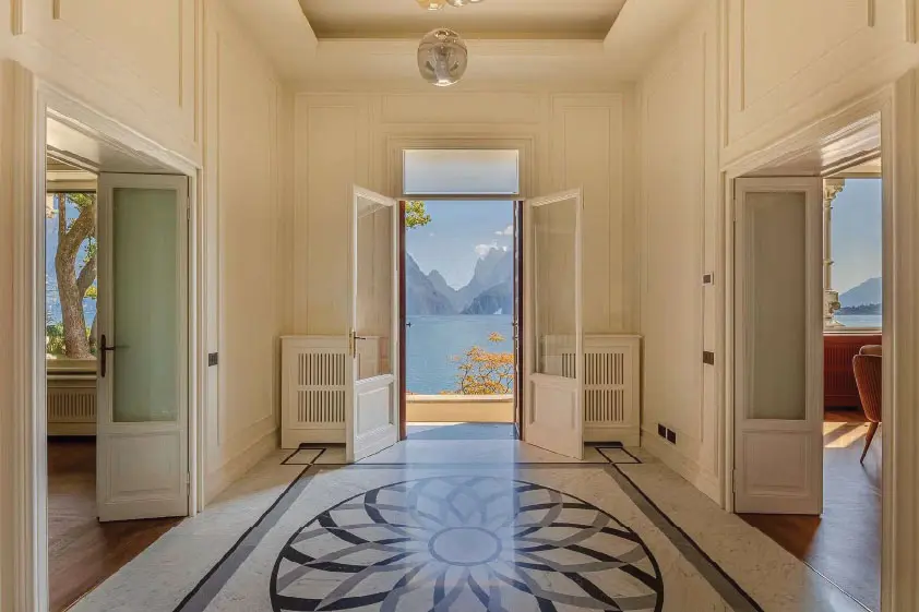 View on the mountains from the Interior of the Menaggio Villa