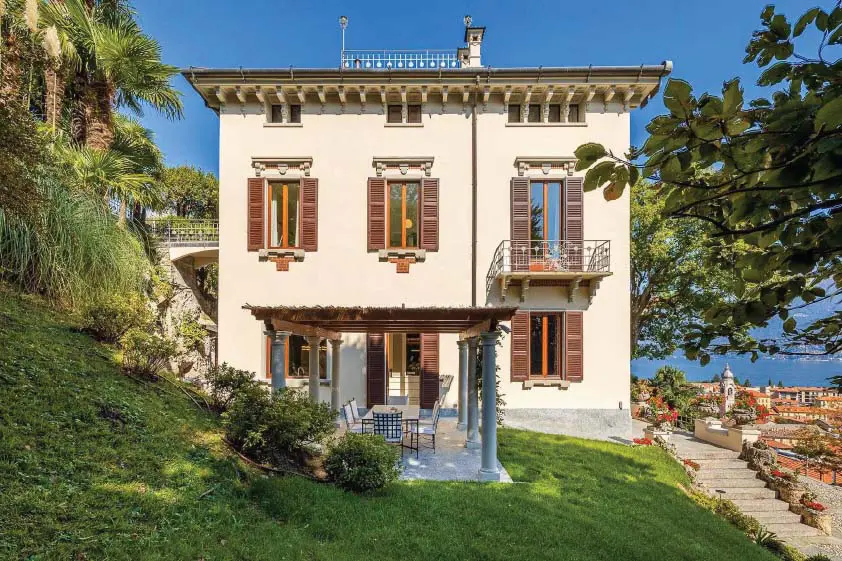 Outside Menaggio Villa with patio