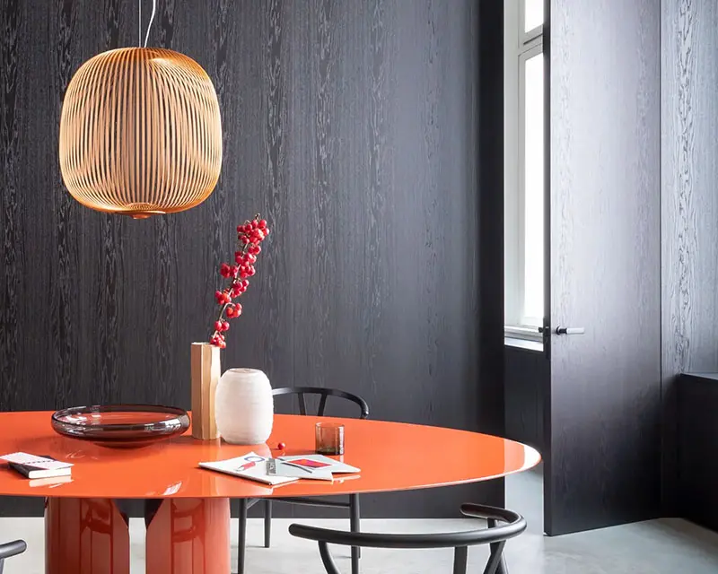 Boiserie and door in an integrated material system