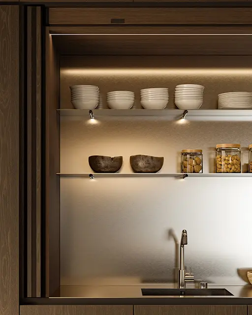 details of a bespoke italian kitchen